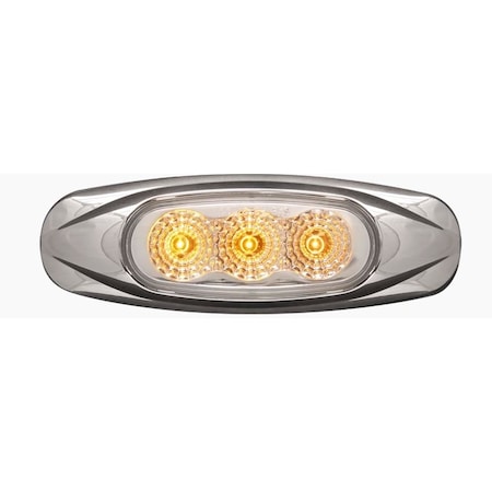 Optronics 3-Led Clear Lens Yellow Marker/Clearance Light MCL17CAB